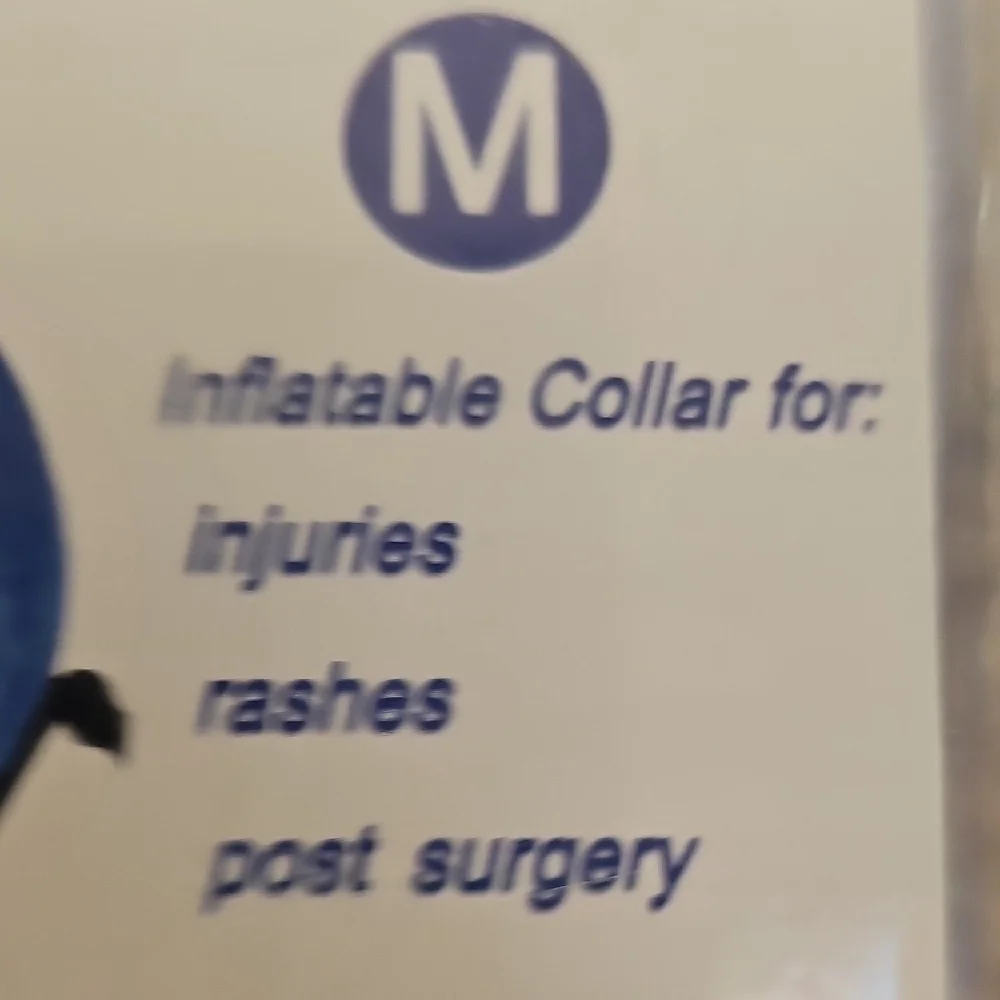 Not used Bencmate Blue Inflatable Pet Recovery Collar Size Medium